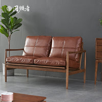 Thumbnail for Brown leather armchair for commercial lounges