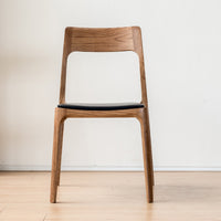 Thumbnail for Wooden Cafe Dining Chair with PU Leather Upholstery
