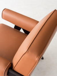 Thumbnail for Cassina Capitol Complex Armchair | Pierre Jeanneret Mid-Century Leather Accent Chair